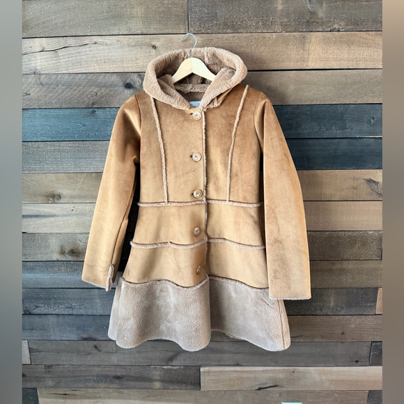 Vintage American Widgeon Faux Shearling Hooded Coat Kids